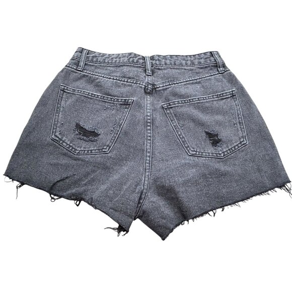 Wild Fable Womens Super High-Rise Cutoff Shorts Size S Black Denim - Picture 2 of 8